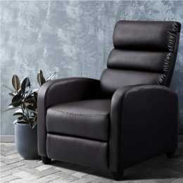 Artiss Recliner Chair Leather Lounge Sofa Armchair Home Furniture Office Brown