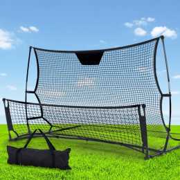 2.1m Everfit Football Soccer Net Portable Goal Net Rebounder Sports Training Black