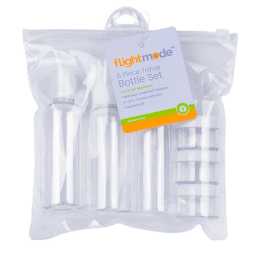 24pc Flight Mode Plastic Travel Bottle Set Container Refillable Storage Clear