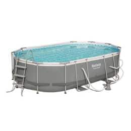 Bestway Bestway 4.88x3.05x1.07m Power Steel Frame Above Ground Oval Pool Set Woolworths