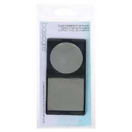 Basicare Duo Magnifying Compact Mirror Black Portable Folding Cosmetic Mirror