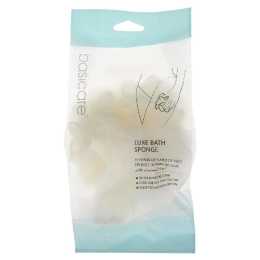 Basicare Luxe Bath Sponge Beige with Hanging Cord for Exfoliating and Cleansing