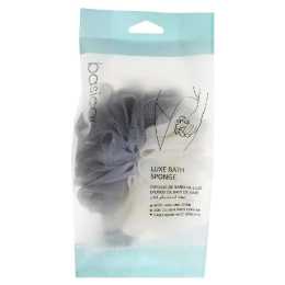 Basicare Luxe Bath Sponge Purple with Hanging Cord Gentle Skin Exfoliation