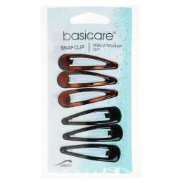 Basicare Shell Snap Hair Clips 4.8cm Secure Hold Hair Accessories Pack