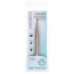 Basicare Retractable Lip Liner Brush Travel Friendly Nylon Bristles Silver Tube