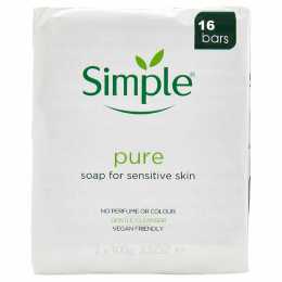 Simple Pure Soap Sensitive Skin 100g 16 Pack Fragrance Free Bars