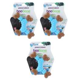 3x Paws & Claws BooBone 4 Way Dental Bone 16.5cm Dog Chew Treat/Toy Peppermint