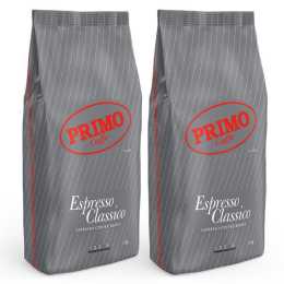 2x Primo Caffe Espresso Classico 1kg Coffee Beans Medium/Dark Roast Ints 4 Drink