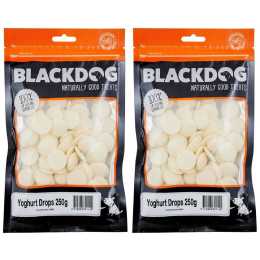 2x Blackdog 250g Naturally Good Pet/Dog Yoghurt Drops Healthy Treats/Food/Reward