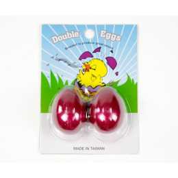 Egg Shakers Double Eggs on Card (Pair) Wine Red product image