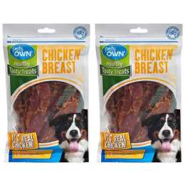 2x Pets Own Chicken Breast Healthy Food Tasty Dog/Pet Treats/Snacks/Rewards 120g