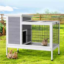 97cmx49cmx86cm i.Pet Rabbit Hutch Chicken Coop Large Run Wooden Outdoor Cage House
