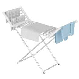 Advwin Electric Heated Towel Foldable Clothes Rail Rack 18 Bars Laundry Dryer Airer Indoor