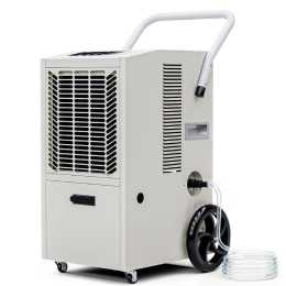 ADVWIN 55L Commercial Dehumidifier, Powerful Large Dehumidifier for Home, Basement, Office & Warehouse, Auto Drain, 24H Timer, Digital Display, Continuous Operation