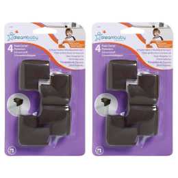 8x Dreambaby Baby Safety Foam Furniture Table Corner Edge Padded Bumpers Brown
