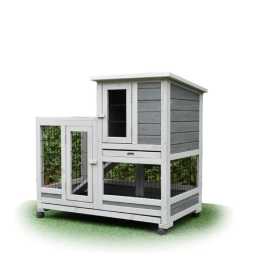 PawHub Rabbit Hutch Chicken Coop Guinea Pig Ferret Cage Outdoor With Wheels