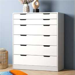 6 Chest of Drawers Oikiture Tallboy Storage Cabinet White