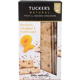 Tucker's Fruit&seeded Crackers Apricot Linseed & Sunflower Seed 100g ...