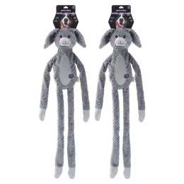2x Paws & Claws 100x20cm Super Long Plush Rabbit w/Rope Inner Dog Toy
