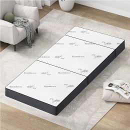 3-Fold STARRY EUCALYPT Folding Mattress for Sofa Lounge Portable Bed with Bamboo Cover Single