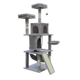 YES4PETS Large Cat Scratching Post Tree Scratcher Pole-Little Grey