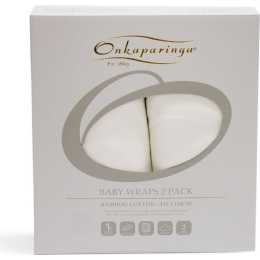 2PK Onkaparinga Baby Cotton Jersey Wraps/Wrap Sleeping Blanket White