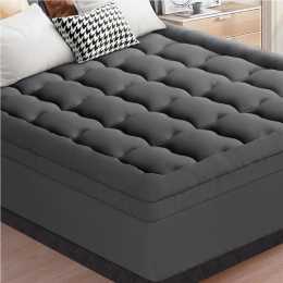 STARRY EUCALYPT Bamboo Charcoal Pillowtop Mattress Topper 7cm Single