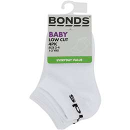 Bonds Baby Low Cut Everyday Value Socks Size 2-4