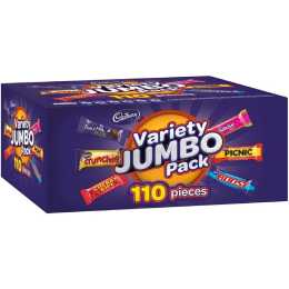Cadbury Variety Jumbo Chocolate Box 110 pieces 1.56kg