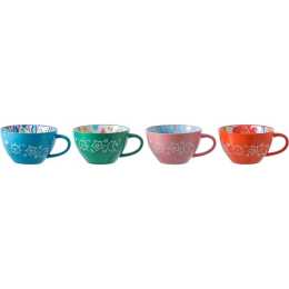 4x Lemon & Lime Moroccan Deco 15x12.5cm Ceramic Soup Cup Noodles Bowl Mug Asstd