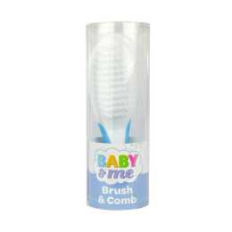 Baby & Me Brush and Comb Set for Babies Soft Blue Bristles Grooming Kit