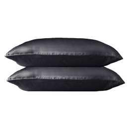 2pc Canningvale Beautysilks Pillowcase Cover Home/Bedroom Decor Charcoal