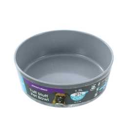 2x Large Pet Feeding Bowl Food Water Non Skid Dog Cat Feeder Dispenser Dish Grey