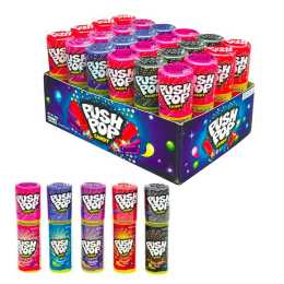 24pc Push Pop Candy 15g Kids Hard Candy/Lolly Assorted Flavours Confectionery