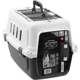 Paws & Claws 46.5cm Metal Door Outdoor Travel Cage Dog/Cat Pet Carrier Small WHT