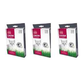 3x M-Pets 70g Grow Cat/Kitten Feline Pet Grass Hydroponic Box Organic Planting