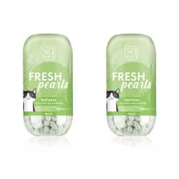 2x M-Pets 450ml Fresh Pearls Natural Cat Litter Deodoriser Odour Remover Grass