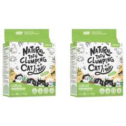 2x Cature 6L/2.4kg Natural Tofu Clumping Cat Litter Pellets Green Tea Flushable