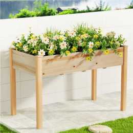 120x60x80cm Green Fingers Garden Bed Elevated Wooden Planter Box Raised Container