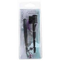 Basicare Eye Grooming Kit with Eyelash Curler Tweezers Eyebrow Brush Comb