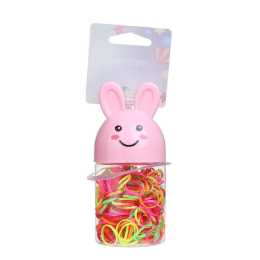 Basicare Bright Elastic Hair Bands 260 Pack Small Colourful No Snag Hold