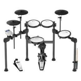 Karrera X23 Electronic Drum Kit with Sound Module, 3 Toms, Snare Quiet Mesh Drum Heads, Cymbals & Pedal
