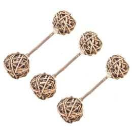 3x Nature Island Willow Dumbbell Rabbit/Guinea Pig Small Pet Play/Chew Toy NTRL