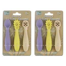 6pc Koala Dream Sensory Silicone Baby/Toddler Licking Spoons Multicolour 0m+