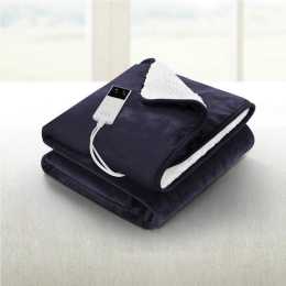Giselle Electric Throw Rug Heated Blanket Fleece Charcoal