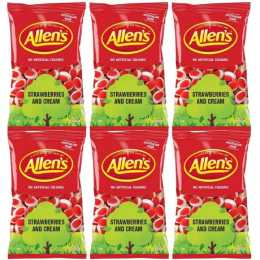 Allens Strawberries & Cream Lollies 1.3kg 6 Pack Bulk