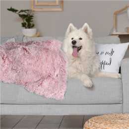 PaWz Throw Blanket Fluffy Tie Dye Shaggy Ultra Plush Long Pile Reversible Pink