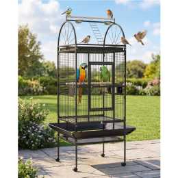 Advwin 176cm Large Bird Cage Pet Cages Parrot Aviary Stand-Alone Budgie Top Ladder