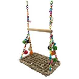 Swing Toy Bird Cage Hanging Parrot Climbing Net