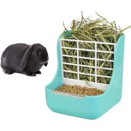 Rabbit Hay and Food Feeder for Guinea Pigs and Chinchillas - V11C07 Blue